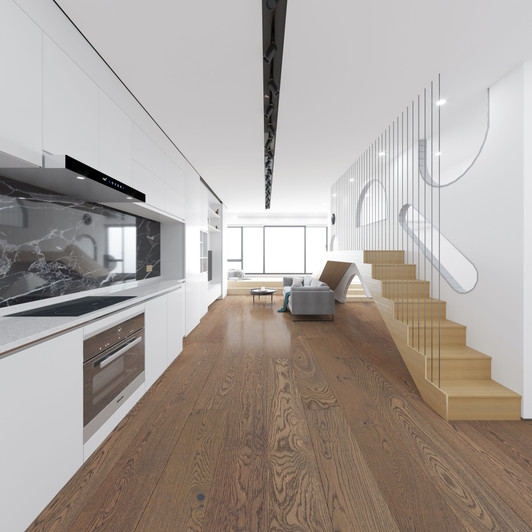 Primo Oak Collection 6-1/2" Engineered Hardwood Plank Room Scene