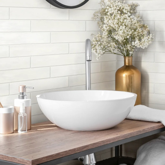 Shaw Sunset Glow 2.5" x 16" Ceramic Tile Room Scene