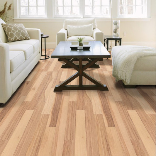 Shaw Hardwoods Natural Classics Hickory 3" Engineered Hardwood Plank Room Scene