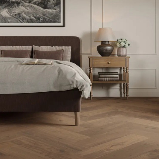 Mannington-Artisan Walnut Herringbone Room Scene