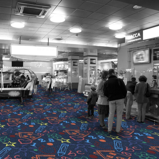 Joy Kid’s Art Commercial Carpet Tile - Multi Room Scene