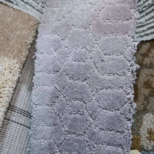 Soft Gray Patterned Carpet