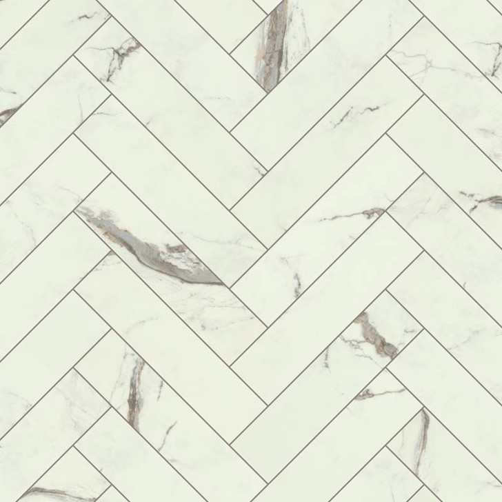 Karndean Select Stone Marble Herringbone 6"x24" Luxury Vinyl Tile