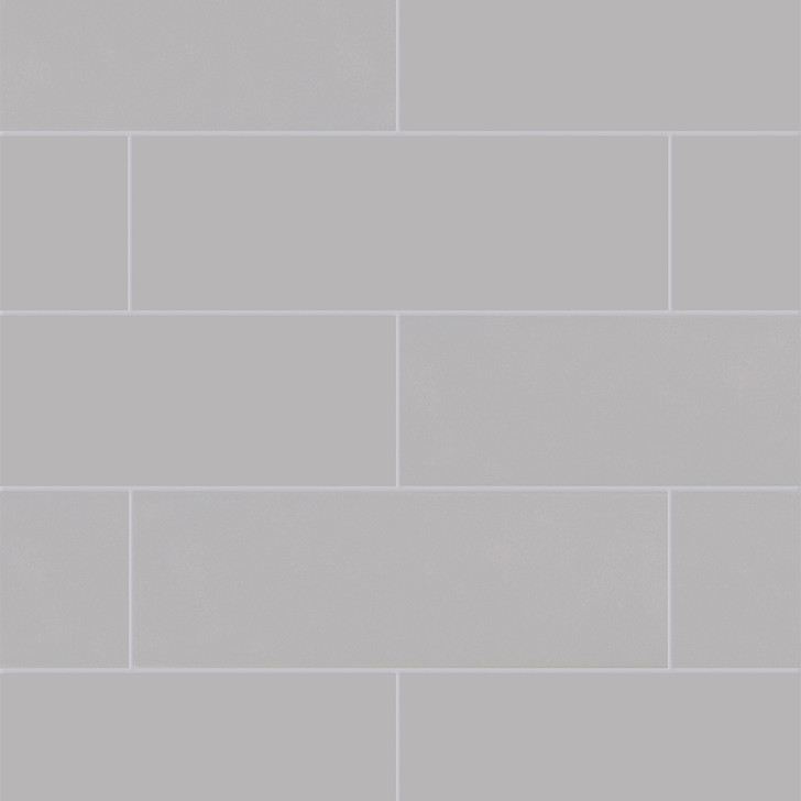 Walker Zanger Architek 4" x 12" Rectangle Ceramic Tile Steel Grey Matte Installed