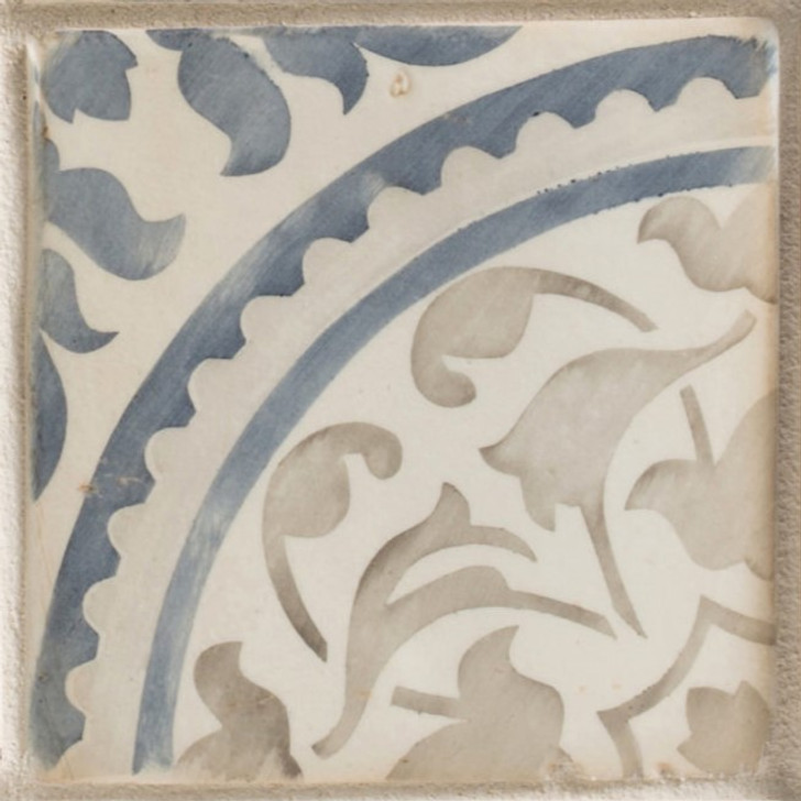 Walker Zanger Duquesa Alba 4 5/8" x 4 5/8" Ceramic Tile Mezzanotte Individual Tile