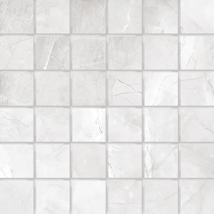 Floors 2000 Lima Mosaic Grey 12" x 12" Porcelain Tile