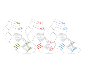 Acacia Pickleball Socks 1/4 Length White Multi Pack of 3 Acacia Pickleball Socks 1/4 Length White Multi Pack of 3
