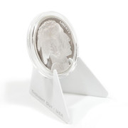 White Coin Stand with Round Capsule