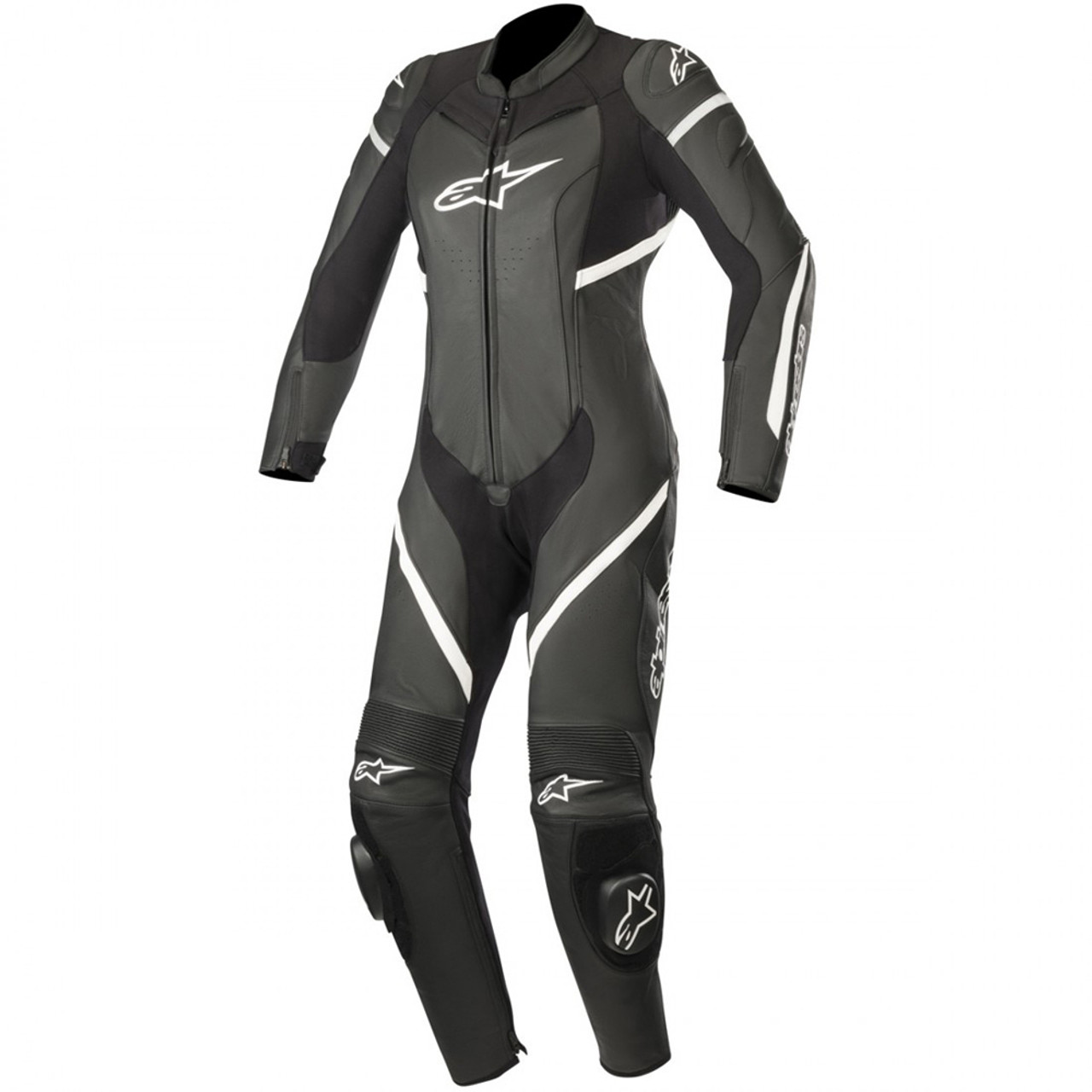 Alpinestars Stella Kira 1 Piece Leather Suit - Black / White 