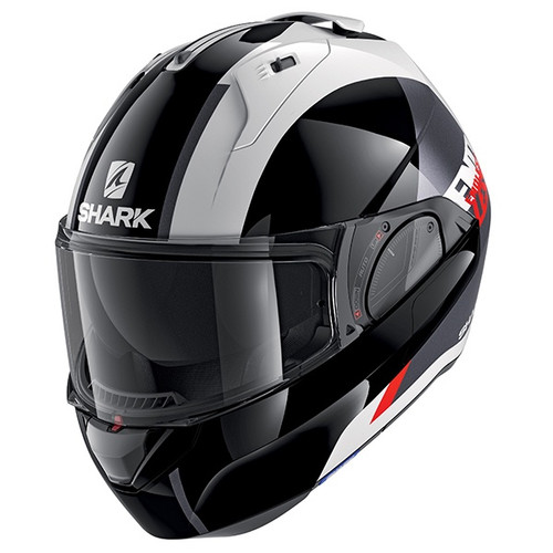 Shark Evo ES Endless Flip-Front Helmet WKR - White / Black / Red