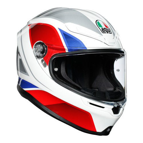 AGV K6 Full Face Helmet - Hyphen White / Red / Blue