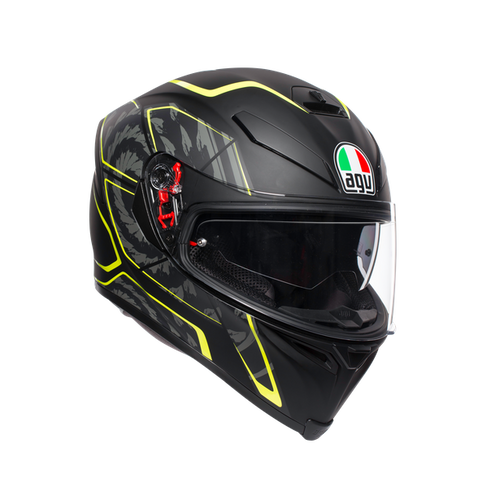 AGV K5-S Full Face Helmet - Tornado Black / Flo Yellow