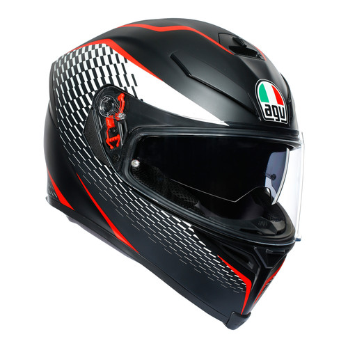 AGV K5-S Full Face Helmet - Thunder Matt Black / White / Red