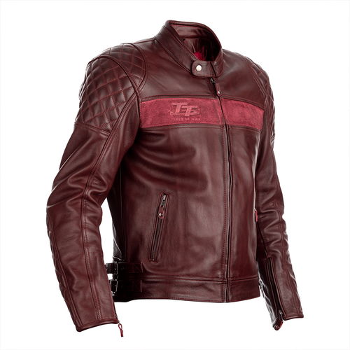 RST IOM TT Brandish CE Mens Leather Jacket - Oxblood