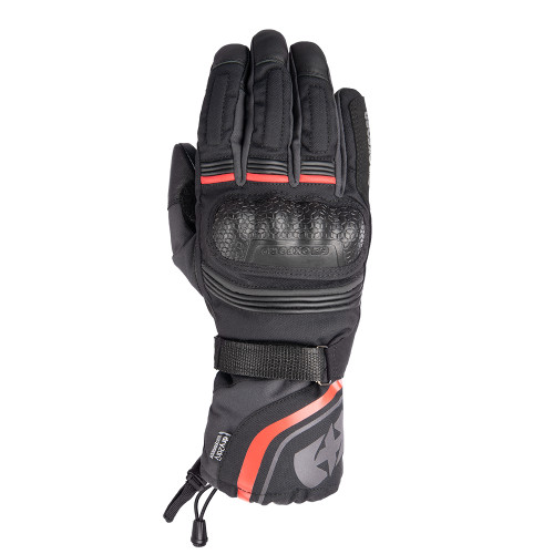 Oxford Montreal 4.0 Dry2Dry Textile Waterproof Gloves - Black / Grey / Red