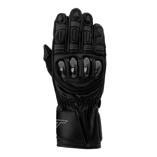RST S1 CE Leather Mens Gloves - Black / Black