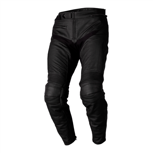 RST Tour1 CE Mens Short Leg Leather Jean - Black / Black