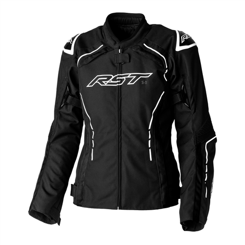 RST S1 CE Ladies Textile Jacket - Black / White