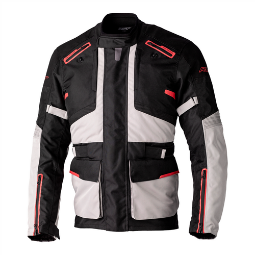 RST Endurance CE Mens Textile Jacket - Black / Silver / Red
