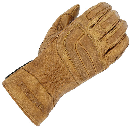 Richa Mid Season Mens Leather Motorcycle Gloves - Cognac