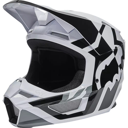 Fox V1 Lux motocross Helmet - Black / White