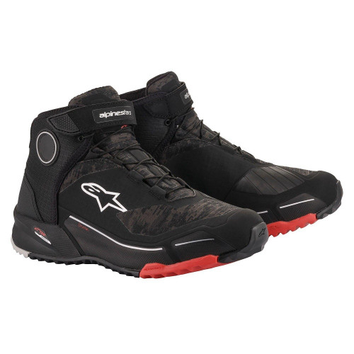 Alpinestars CR-X Drystar Riding Shoes - Black / Camo  / Red