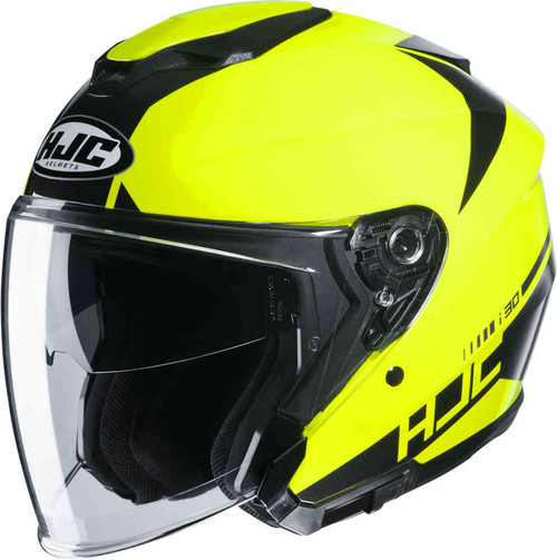 HJC I30 Open Face Helmet - Baras Fluo Yellow