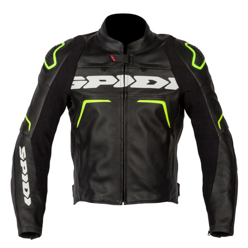 Spidi Evo Rider 2 CE Leather Sports Jacket - Black / Yellow