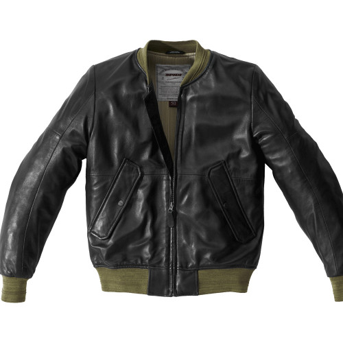 Spidi Super Leather Semi Waterproof Jacket - Black / Green