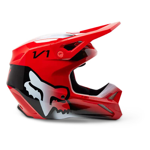 Fox V1 Toxsyk Motocross Off-Road Helmet - Flo Red