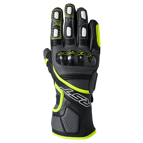 RST Fulcrum CE Mens Glove - Grey / Flo Yellow / Black