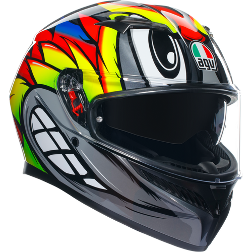 AGV K3 Birdy 2.0 Full Face Helmet - Grey / Yellow / Red