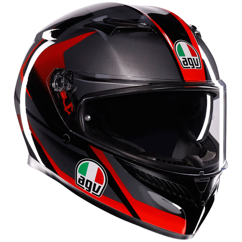 AGV K3 ECE 22.06 Striga - Matt Black / Grey / Red