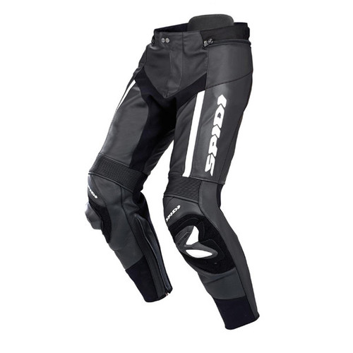Spidi Rr Pro CE Semi Waterproof Leather Trousers - Black / White