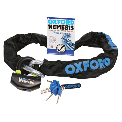 Oxford Nemesis 16mm Chain and Padlock 1.5m