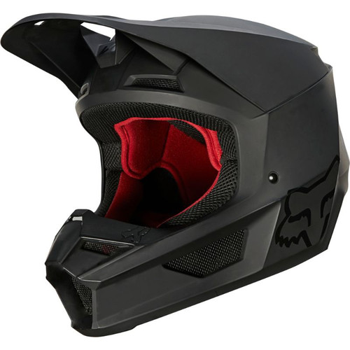 Fox V1 MX21 Plain Helmet - Matte Black