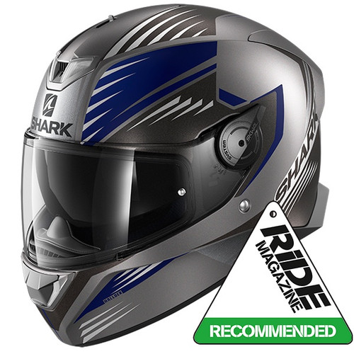 Shark Skwal 2 Hallder Full Face Helmet Mat - Anthracite / Blue