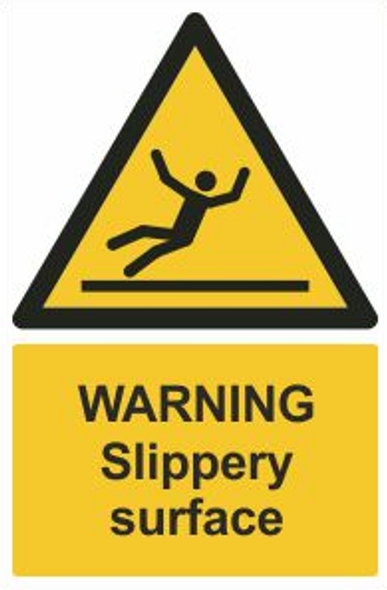 Warning Slippery Surface Safety Sign