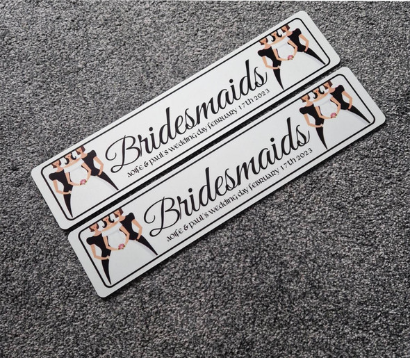 Bridesmaids Wedding Plate - Choose your own colour!
