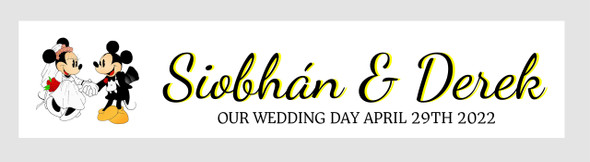 Mickey Mouse Wedding Plate