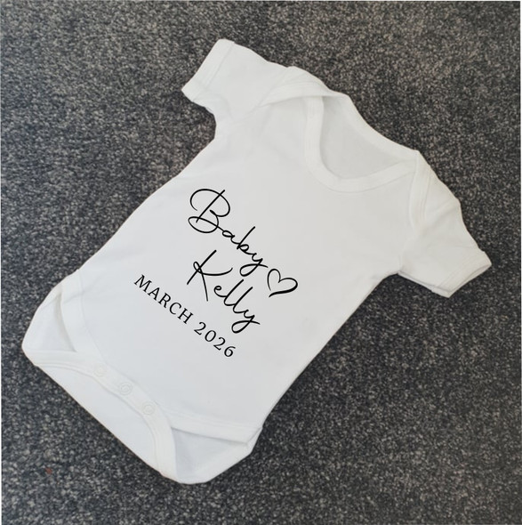 Personalised New Baby Babygrow