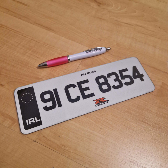 230x75mm Bike Plate - Black IRL