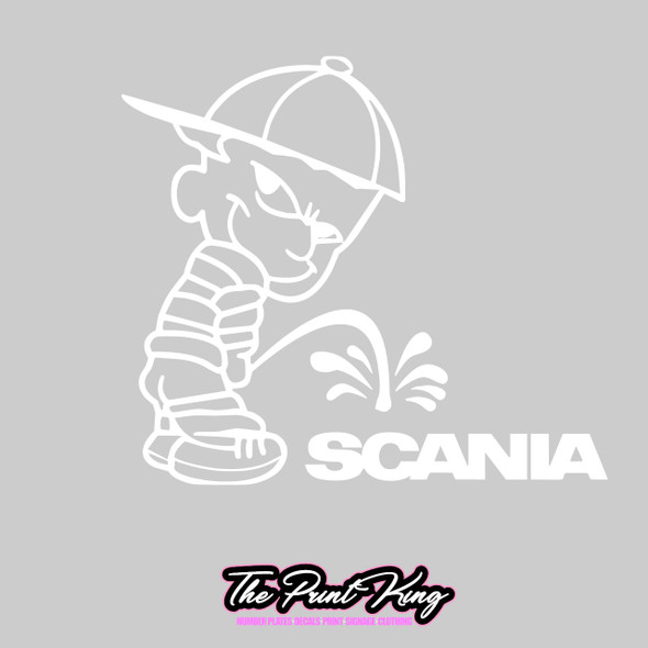No Scania Decal 200mm White