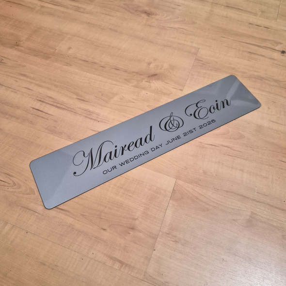 Tinted Wedding Car Plate