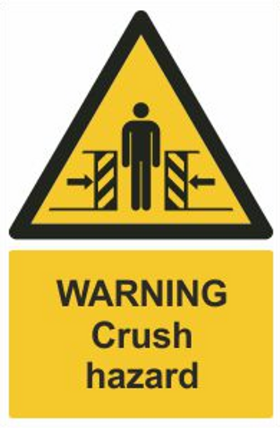 Crush Hazard Safety Sign