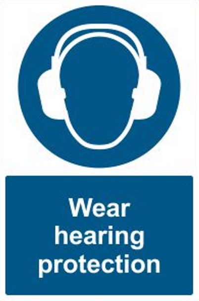 Wear Hearing Protection Safety Sign