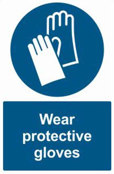 Wear Protective Gloves Safety Sign