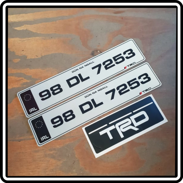 Black IRL Metro TRD Number Plates (Pair)