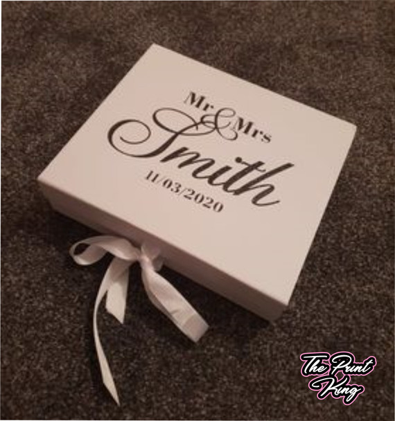 White Personalised Giftbox - Wedding 