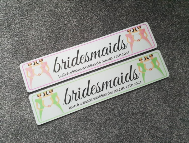 Bridesmaids Wedding Plate - Choose your own colour!